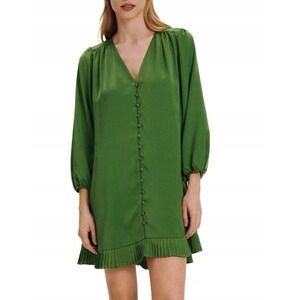 Reformed Green Maxi Mini Accordion Dress Medium